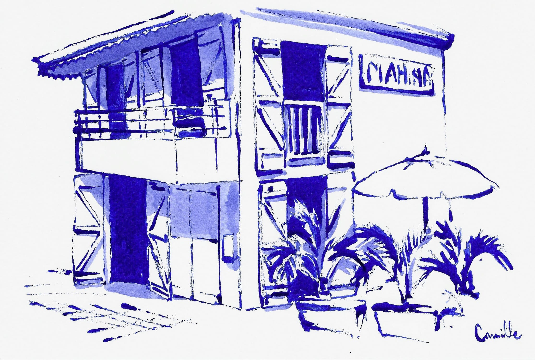 Le Mahina et sa terrasse, Deshaies